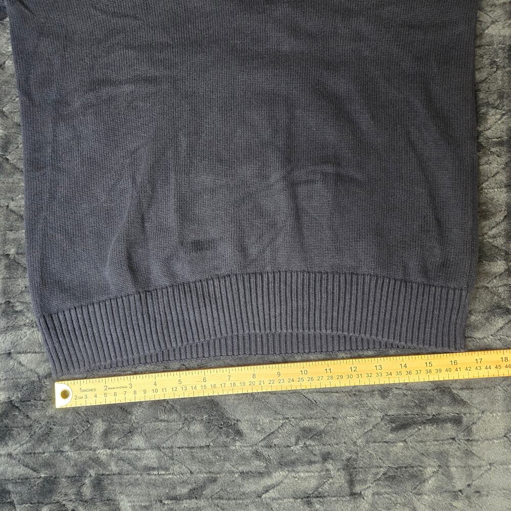 VTG Tommy Hilfiger Women's Navy Blue Quarter Zip Sweater Pullover - Size L - Picture 6 of 8